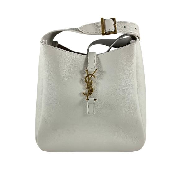 Saint Laurent 'Supple' Crema Leather Hobo Bag - Picture 2 of 11